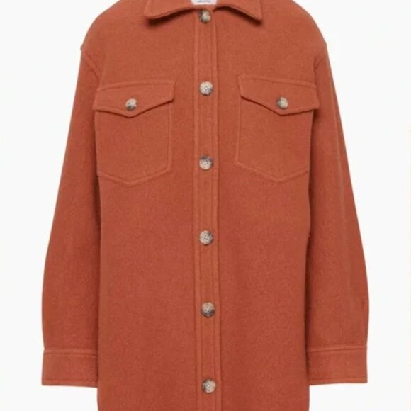 Aritzia Wilfred The Ganna™ Shirt Jacket in Size Medium, Color Rust - Picture 5 of 5